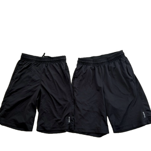 🌿Reebok boys black athletic long shorts, size 10/12/2 pairs in pack🌿